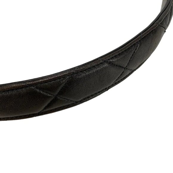 Auth CHANEL Double Face, Matelass - Black Lambskin Shoulder Bag Gold hardware - Picture 7 of 16